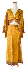 Load image into Gallery viewer, Luna Bell Skirt Co-Ord ~ Golden ~ 100% Silk