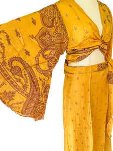 Luna Bell Skirt Co-Ord ~ Golden ~ 100% Silk