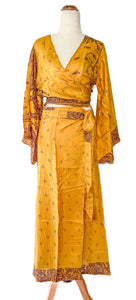 Luna Bell Skirt Co-Ord ~ Golden ~ 100% Silk