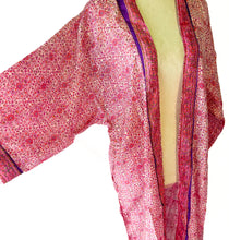 Load image into Gallery viewer, Esha Kimono ~ Pink &amp; Purple ~ 100% Silk