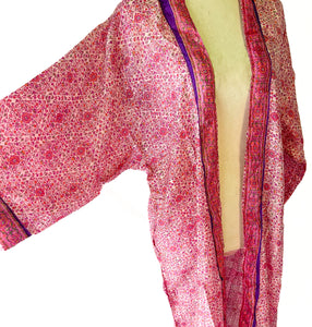 Esha Kimono ~ Pink & Purple ~ 100% Silk