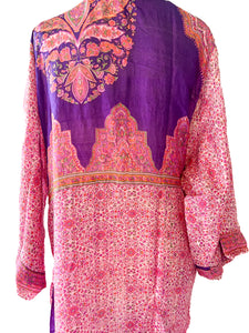 Esha Kimono ~ Pink & Purple ~ 100% Silk