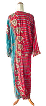Load image into Gallery viewer, Embellished Kimono ~ Red &amp; Blue ~ Freesize