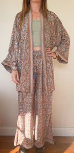 Navi Co-Ord ~ Teak Print ~ Free-size