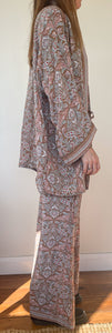 Navi Co-Ord ~ Teak Print ~ Free-size