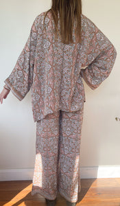 Navi Co-Ord ~ Teak Print ~ Free-size