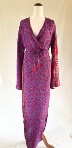 Kamala Dress - Blue & Plum - S/M