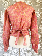 Load image into Gallery viewer, Juliet Top - 100% Silk - Rose Pink Floral - Free Size