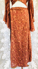 Load image into Gallery viewer, Layla Wrap Skirt - 100% Silk - Mix Orange Paisley - Free Size
