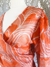 Load image into Gallery viewer, Juliet Top - 100% Silk - Orange Swirl - Free Size