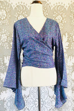 Load image into Gallery viewer, Luna Bell Top- 100% Silk - Lilac Floral - Free Size
