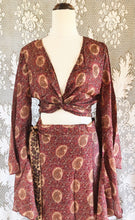 Load image into Gallery viewer, Luna Skirt Co-ord - 100% Silk - Burnt Red - Freesize