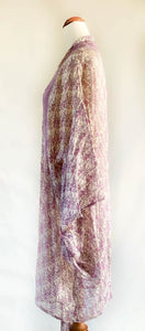 Layla Kimono - 100% Silk - Lilac Floral - Free Size