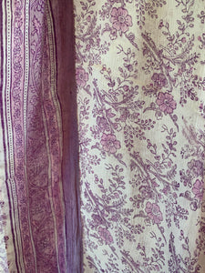 Layla Kimono - 100% Silk - Lilac Floral - Free Size