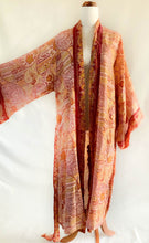 Load image into Gallery viewer, Esha Kimono - 100% Silk - Blush Print - Free Size