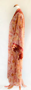 Esha Kimono - 100% Silk - Blush Print - Free Size