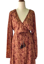 Load image into Gallery viewer, Anika Dress ~ 100% Silk ~ Earthy Paisley ~ M/L