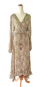 Anika Dress ~ 100% Silk ~ Natural Paisley ~ M/L