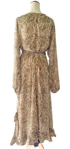 Anika Dress ~ 100% Silk ~ Natural Paisley ~ M/L