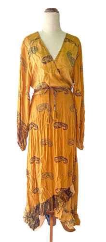 Anika Dress ~ 100% Silk ~ Golden ~ M/L