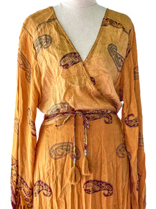 Anika Dress ~ 100% Silk ~ Golden ~ M/L