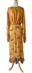 Anika Dress ~ 100% Silk ~ Golden ~ M/L