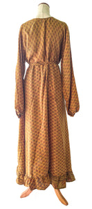 Anika Dress ~ 100% Silk ~ Mustard ~ S/M