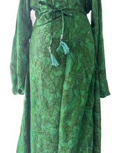 Load image into Gallery viewer, Anika Dress ~ 100% Silk ~ Green Mix ~ M/L