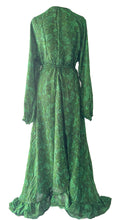 Load image into Gallery viewer, Anika Dress ~ 100% Silk ~ Green Mix ~ M/L