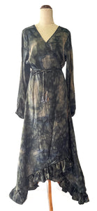 Anika Dress ~ 100% Silk ~ Navy Mottled ~ M/L