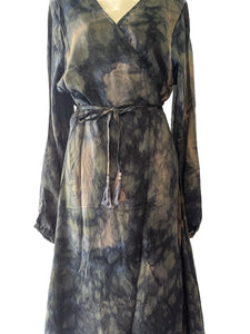 Anika Dress ~ 100% Silk ~ Navy Mottled ~ M/L