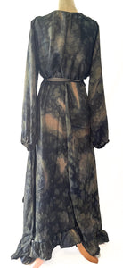 Anika Dress ~ 100% Silk ~ Navy Mottled ~ M/L