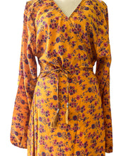 Load image into Gallery viewer, Anika Dress ~ 100% Silk ~ Yellow Floral ~ M/L