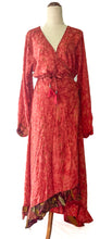 Load image into Gallery viewer, Anika Dress ~ 100% Silk ~ Mottled Punch ~ S/M