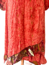 Load image into Gallery viewer, Anika Dress ~ 100% Silk ~ Mottled Punch ~ S/M