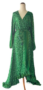 Anika Dress ~ 100% Silk ~ Emerald ~ S/M