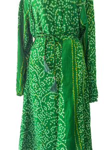 Anika Dress ~ 100% Silk ~ Emerald ~ S/M